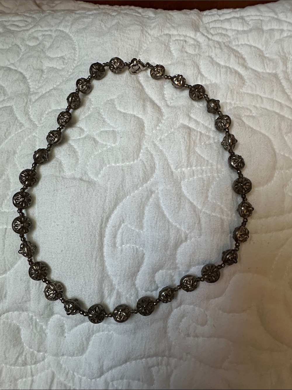 GAP Floral Link Necklace - Silver